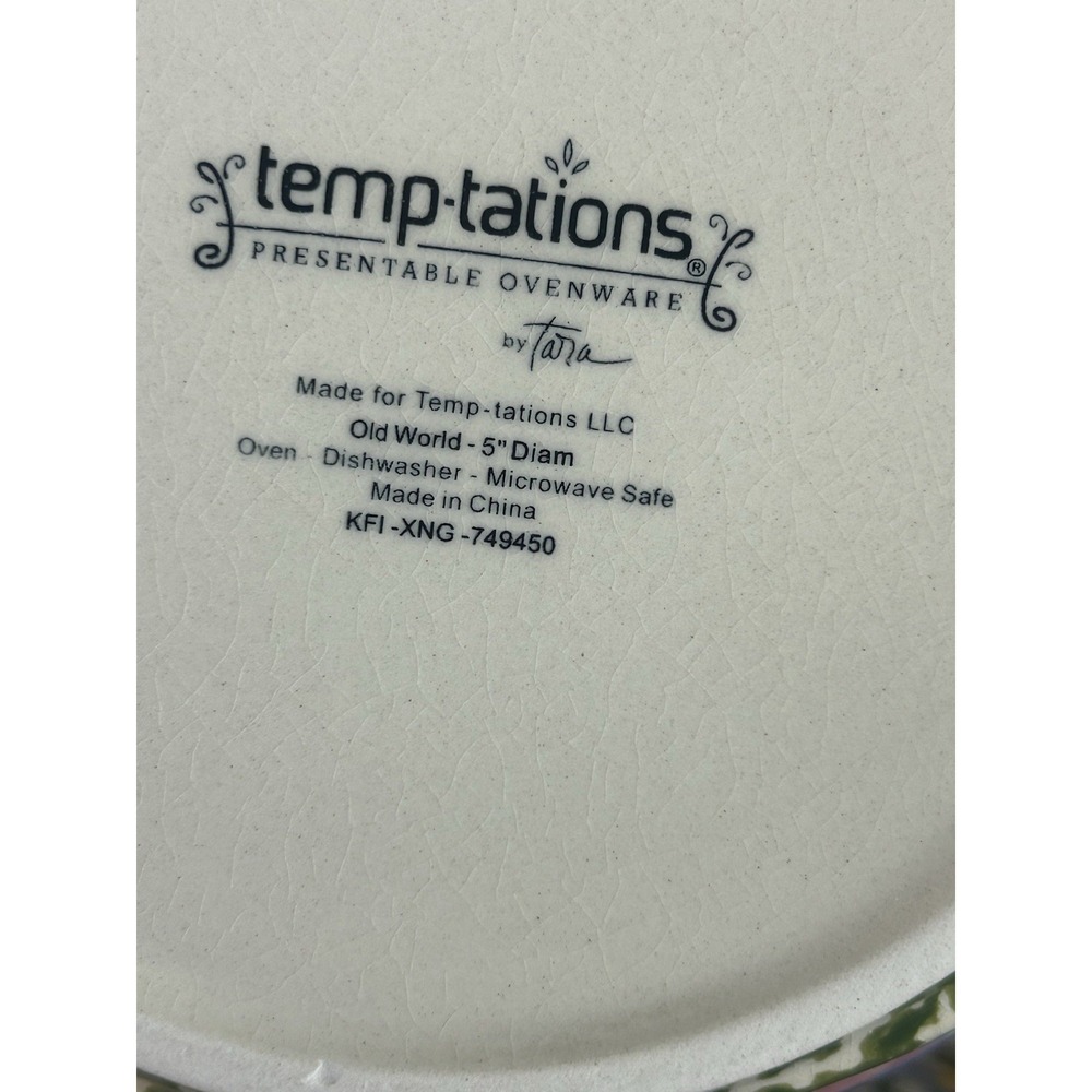 Temp-Tations By Tara Blue Old World Cup Cake And Serving Set - Picture 6 of 9